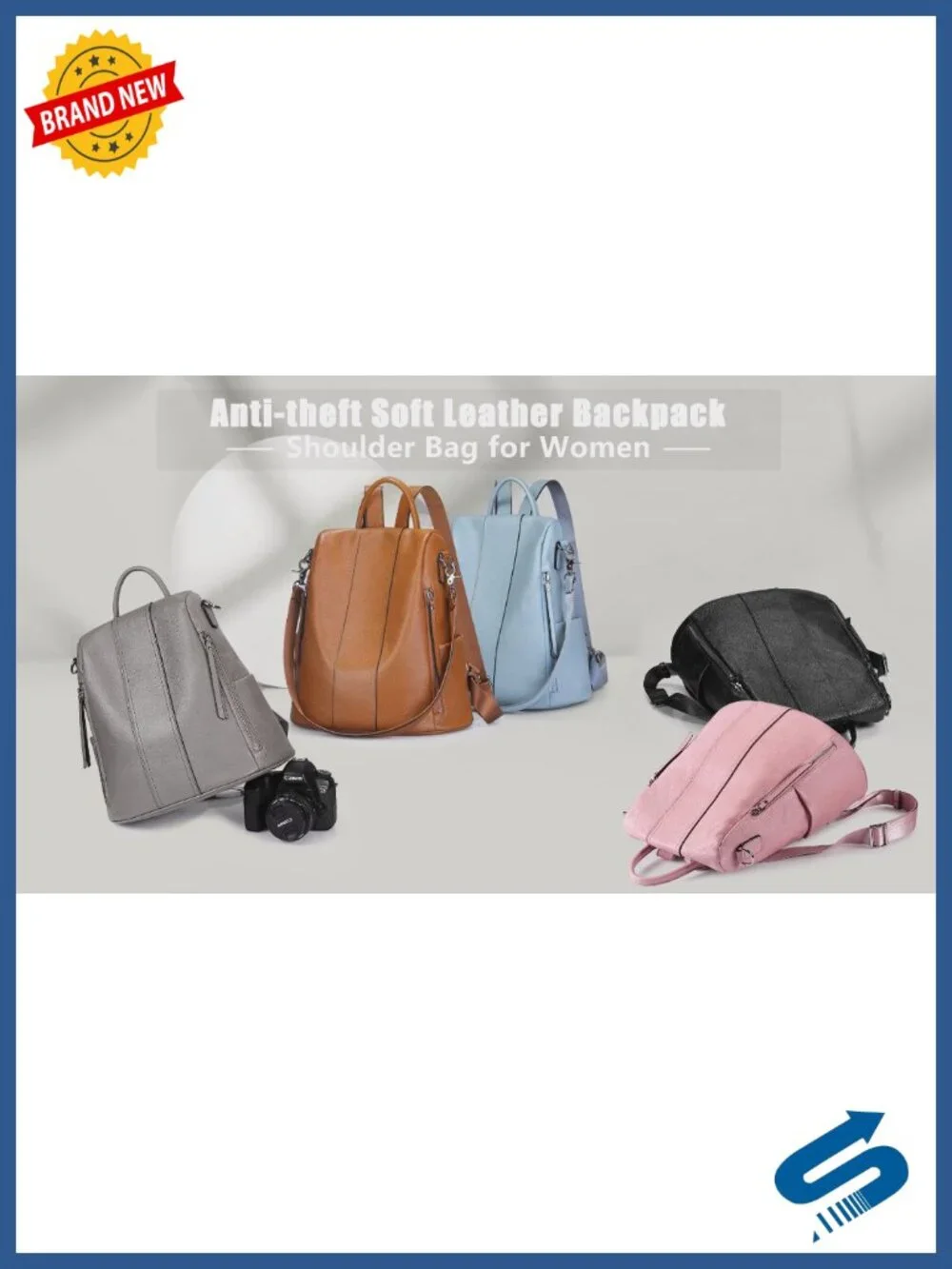 Genuine Leather Backpack Purse Women Antitheft Rucksack Medium Tablet